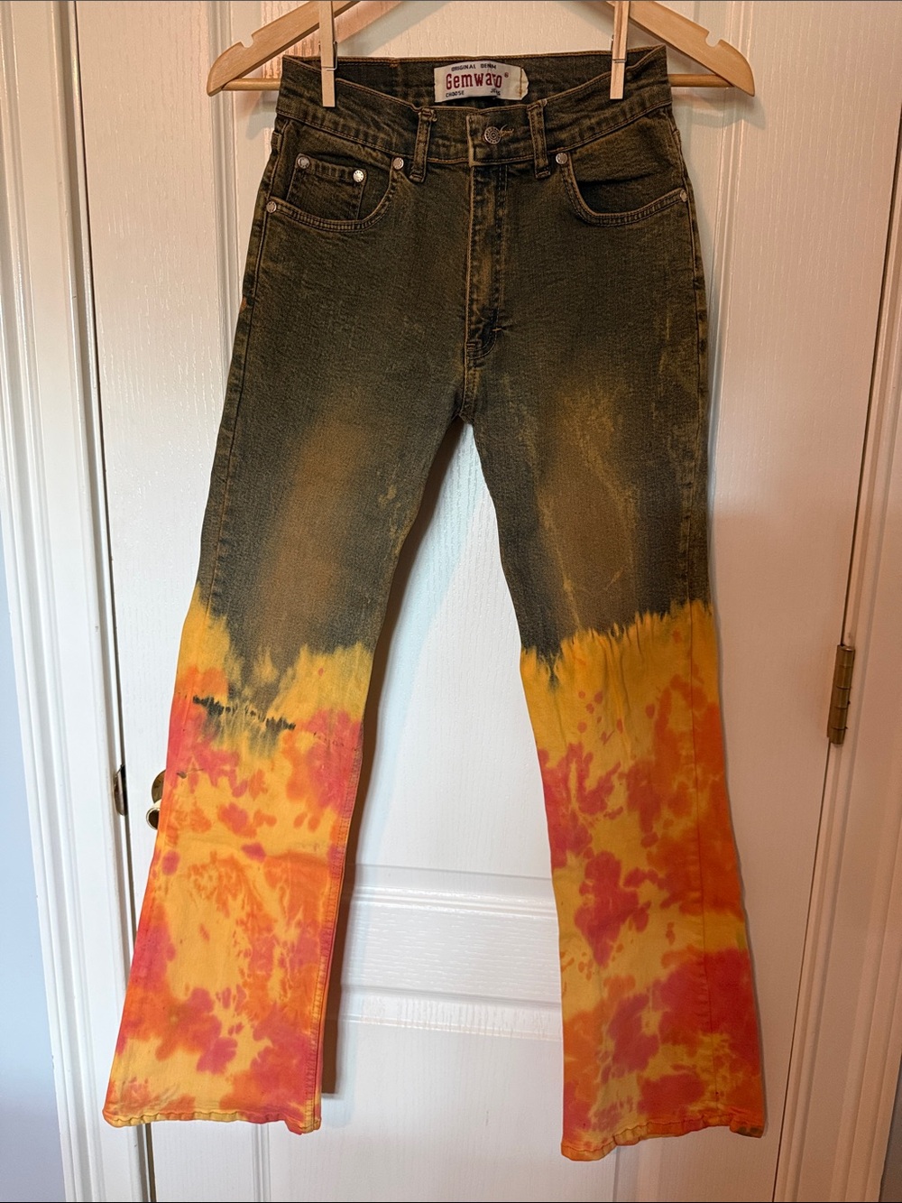 GemWaro mudwash and tie dye jeans. Size 30x34